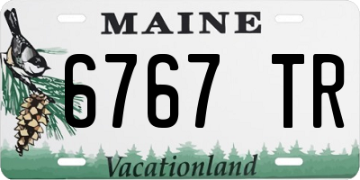 ME license plate 6767TR