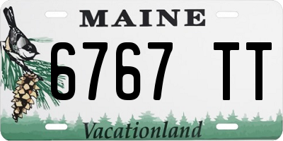 ME license plate 6767TT