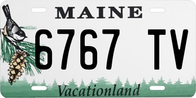 ME license plate 6767TV