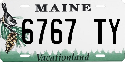 ME license plate 6767TY