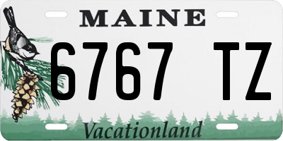 ME license plate 6767TZ