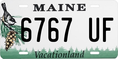 ME license plate 6767UF