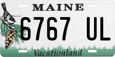 ME license plate 6767UL