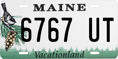 ME license plate 6767UT