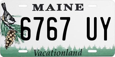 ME license plate 6767UY