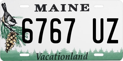 ME license plate 6767UZ