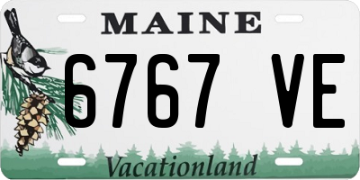 ME license plate 6767VE