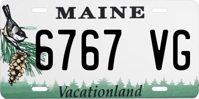 ME license plate 6767VG