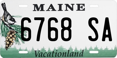 ME license plate 6768SA