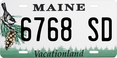 ME license plate 6768SD