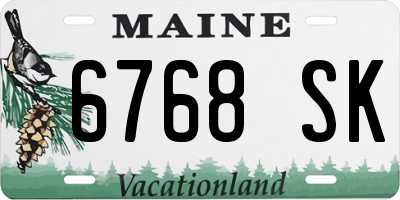 ME license plate 6768SK