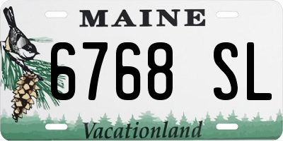 ME license plate 6768SL