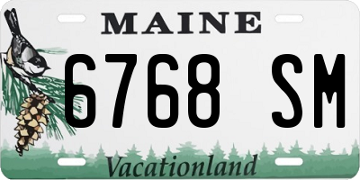 ME license plate 6768SM