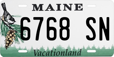 ME license plate 6768SN