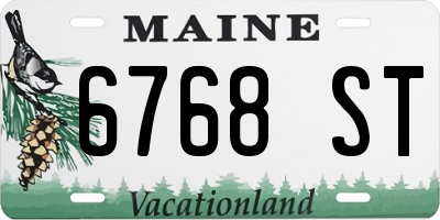 ME license plate 6768ST