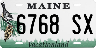 ME license plate 6768SX