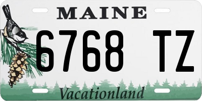 ME license plate 6768TZ