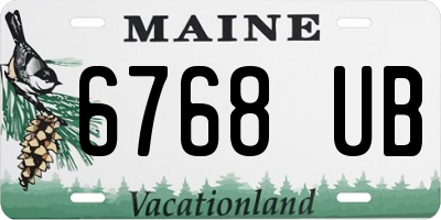 ME license plate 6768UB