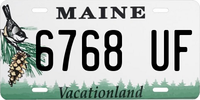 ME license plate 6768UF