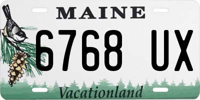 ME license plate 6768UX