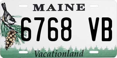 ME license plate 6768VB