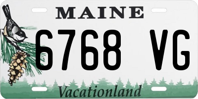 ME license plate 6768VG