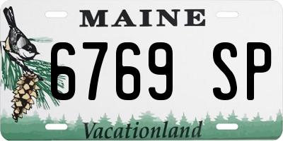 ME license plate 6769SP