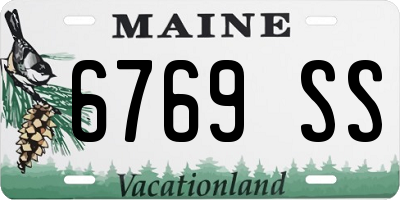 ME license plate 6769SS