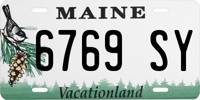 ME license plate 6769SY