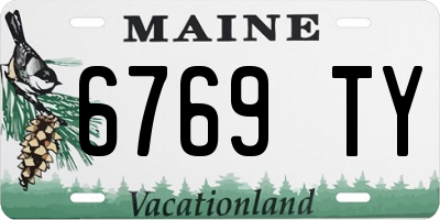 ME license plate 6769TY