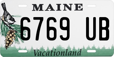 ME license plate 6769UB