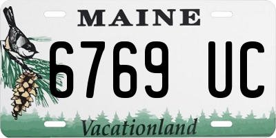 ME license plate 6769UC