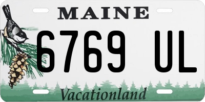 ME license plate 6769UL