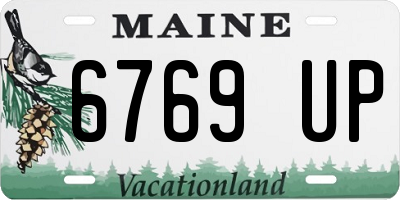 ME license plate 6769UP