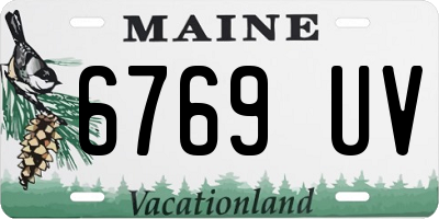 ME license plate 6769UV