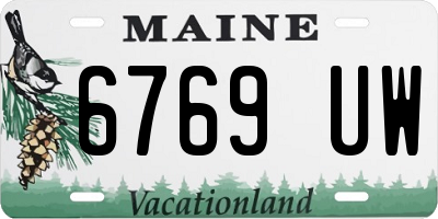 ME license plate 6769UW