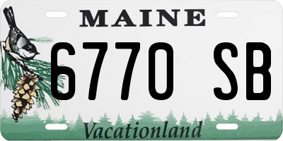 ME license plate 6770SB