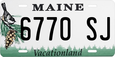 ME license plate 6770SJ