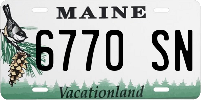 ME license plate 6770SN
