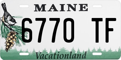 ME license plate 6770TF