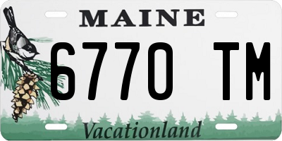 ME license plate 6770TM