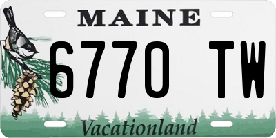 ME license plate 6770TW