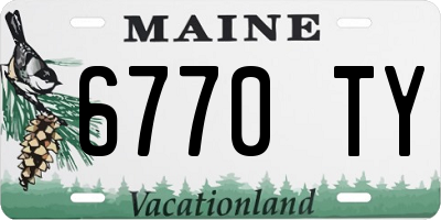 ME license plate 6770TY