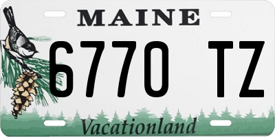 ME license plate 6770TZ