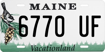 ME license plate 6770UF