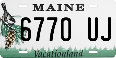 ME license plate 6770UJ