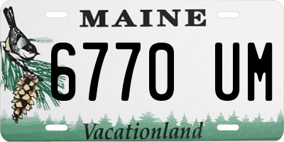 ME license plate 6770UM