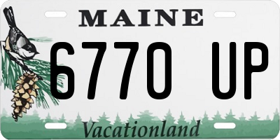 ME license plate 6770UP