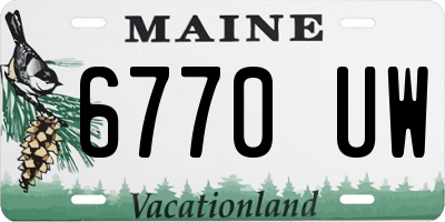 ME license plate 6770UW