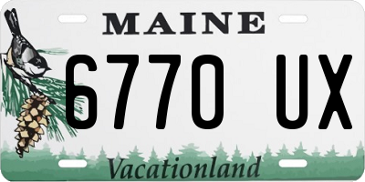 ME license plate 6770UX